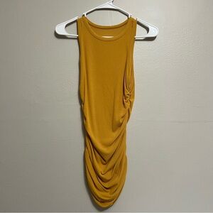 Mustard Sleeveless Bodycon Dress